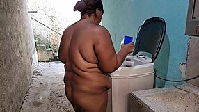 Stepmother gets a facial after a hot blowjob and creampie