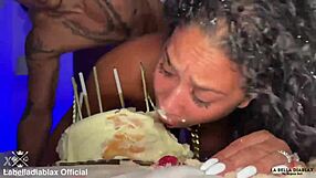 Curvy housewife gets a big black cock for her birthday