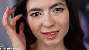 Petite brunette gets pumzied and gapped in close shots