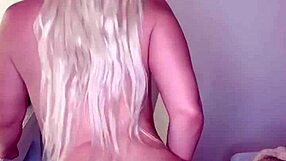 Tons of hot action with oiled up blonde bombshell