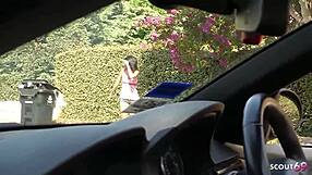 Mature couple and teen girl engage in rough threesome sex