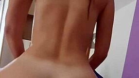 Shy student surprises with hardcore riding and messy cumshot