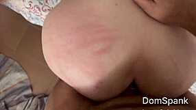 European girlfriend gets a hard anal lesson and spanking