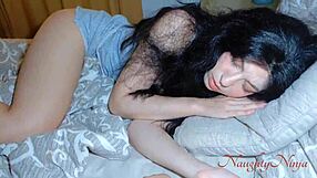 My brunette step-mom’s night time adventure with my big cock
