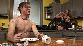 Femdom BDSM action with a married man and his sexy mistress