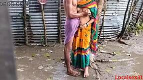 Married Bangladeshis have sex on a ranch in the rain