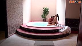 Teen gets anal spa treatment with a hot blowjob and doggystyle sex