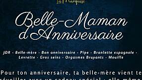 Belle-maman danniversaire - French audio porn step-mom doggystyle
