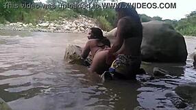 Outdoor lesbian action with friends adds extra pleasure