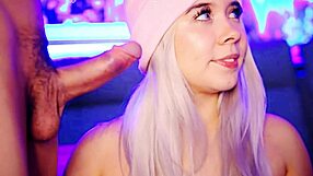 Naughty blonde Valentina's insatiable appetite for cock sucking