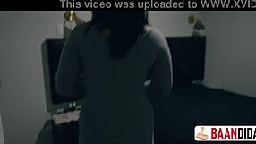 First time sexual experience of a beautiful woman with natural breasts