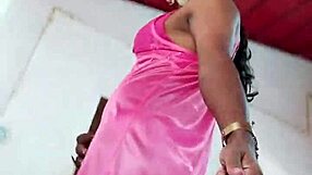Beautiful Indian beauty Lara Dsouza in hot scene in pink satin nightie
