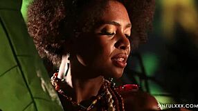 Black beauty gets wild in the forest in this erotic movie