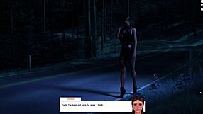 Redhead gets a good fuck on the top in an erotic game at midnight