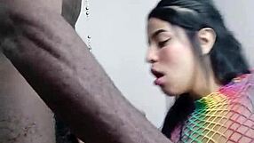Young wife gets wild with big black cock lover
