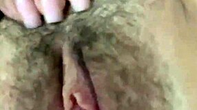 Solo masturbation with a shaved beaver and trimmed pussy