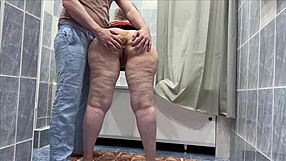 Stepson Caught Stepmom In Bathroom And Claimed Her Ass For Anal!