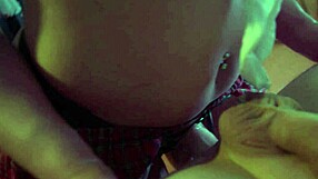 Brunette beauty enjoys ass worship and gets cum shot