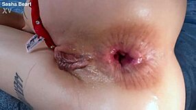 Sasha Beart's big anal gape and dirty talk in a 1 on 1 scene with sloppy head