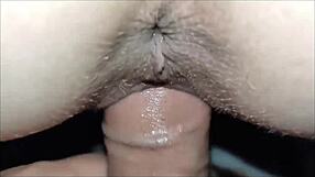Amateur MILF in stockings, gapping wide for pleasure