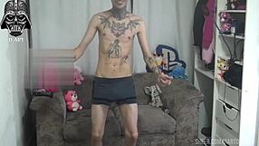 Gay sex with bareback and feet fetish in homemade video