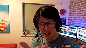 First time blowjob for nerdy British amateur