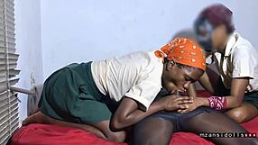 two ebony 18-year-olds chilling with their neighbor
