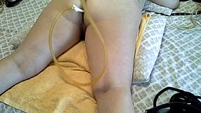 A chubby bbw slave is punished with anal sex and spanking with white wine enemas