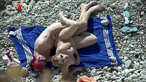 Luckiest guy in the world, OCD cums on beach!