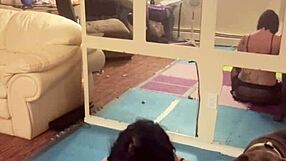 Sarah Stretching in Lingerie for an Unforgettable Blowjob Moment