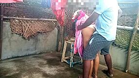 Sexy Indian lady in a saree gets fucked by a young boy, experiencing intense pleasure