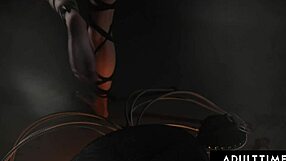Goth slut Lola Fae in intense DP action