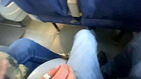 Accidental Sex On Public Train - Handjob Turns Into Cumshot