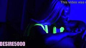 Couple on yacht, employee getting naughty under black light