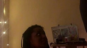 Amateur ebony beauty shows how to make a perfect blowjob