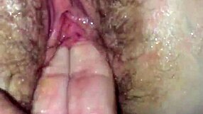 This blonde beauty has sex with a huge cucumber