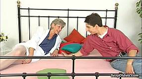 Old German couple with blonde cougar seduced toyboy