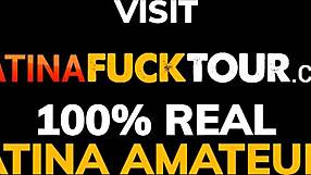 Skinny Latina shakes ass, deepthroats big dick passionately