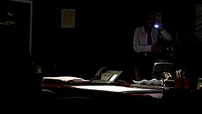 oh man, office fling with hot brunette secretary in stockings feels insane