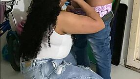 Fella fucked fat and juicy Venezuelan ass in the shopping center