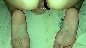 Indie babe shows ass and masturbates with panties