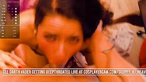 Princess Leia gets face fucked by Darth Vader