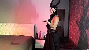 Maleficent Monika Fox fucked hard in her ass with a staff