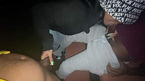 A slutty girl from the car park is engaged in an illegal activity
