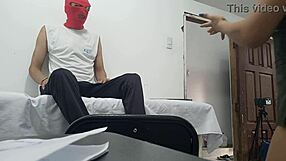 Doctor examines patient, intricately checking sensitive areas