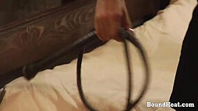 The beautiful mistress washes her lesbian slave’s boobs