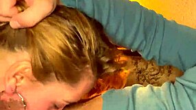 Sloppy wet facefuck with close up action