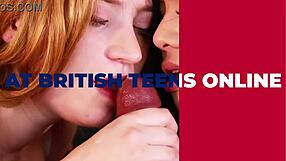 Playful British teen creampied after deep fuck by her BF