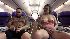 Guy smashes wet pussy of independent slut in airplane