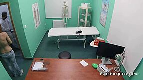 The doctor is filming while fucking the red-haired girl